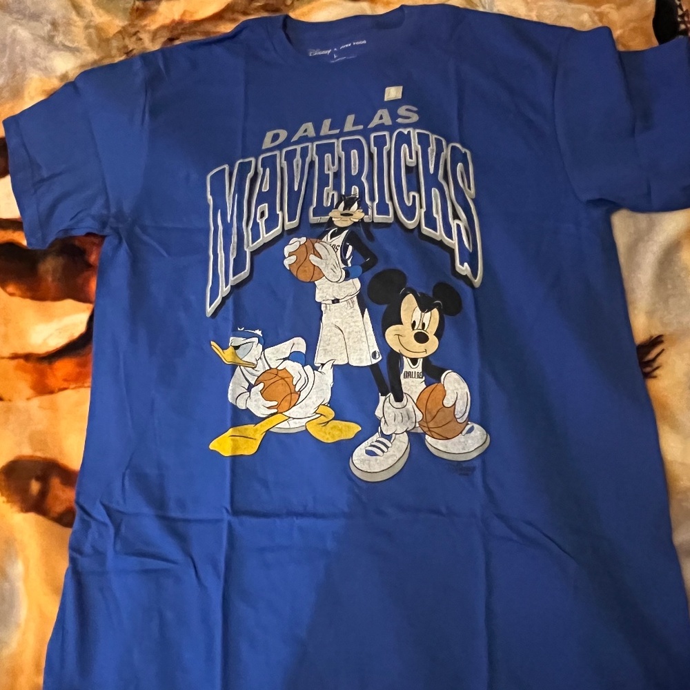 Disney junk food Dallas mavericks shirt